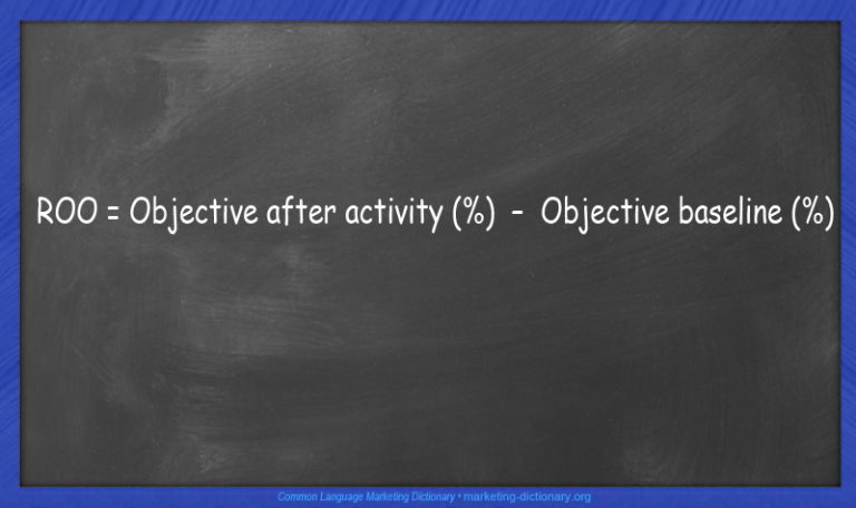 Return of Objective (ROO) | Universal Marketing Dictionary